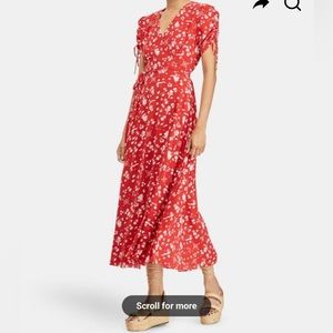 Polo Ralph Lauren Print Crepe Wrap Dress size 10